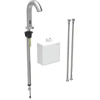Geberit Robinetterie de lavabo Piave, saillie 167mm, alimentation par pile, avec mitigeur thermostatique, avec boîtier de fonction AP, 116.168.SN.1, 116.168.SN.1