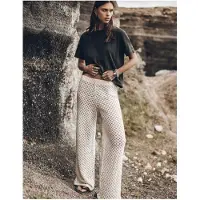 Mikuta The Ecru Crochet Pants Taglia: XS | Pantaloni Outlet | Donna | Marrone