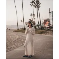 Mikuta The White Open Longsleeve Dress Taglia: XS | Abiti Midi Outlet | Donna | Bianco