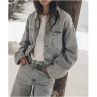 Mikuta The Blue Loose Denim Jacket Taglia: M | Giacche di jeans Outlet | Donna | Blu