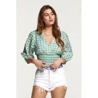 Shiwi Trinidad Top Porto Tile Fresh Green Taglia: XL | Maglie a manica lunga Outlet | Donna | Verde