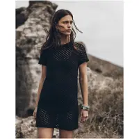 Mikuta The Black Short Crochet Dress Taglia: XL | Abiti Mini Outlet | Donna | Nero