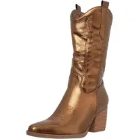 Elara Stivale da cowboy oro rosé