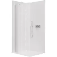 CERANO - Box doccia Walk-in Onyx Y L/P - 8 mm - cromato, vetro rigato - 100x200 cm