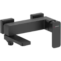 CERANO - Miscelatore da parete per vasca Zenira - nero opaco