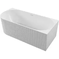 CERANO - Vasca da bagno freestanding in acrilico Aira, versione destra - bianco lucido - 150x75 cm