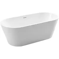 CERANO - Vasca da bagno freestanding in acrilico Timea - bianco lucido - 169x80 cm