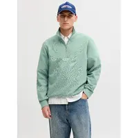 Jack & Jones Felpa Con Mezza Zip Stampato