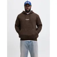 Jack & Jones Plus Size Felpa Con Cappuccio Stampato