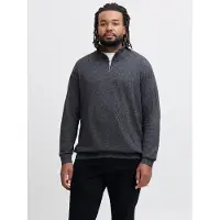 Jack & Jones Plus Size Felpa Con Mezza Zip