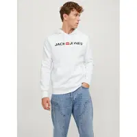 Jack & Jones Felpa 'Corp' rosso / nero / bianco