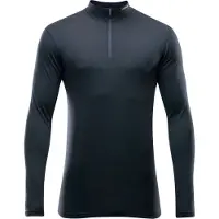 Devold Breeze Half Zip Neck Intimo lana merinos Uomo (L, nero/blu)