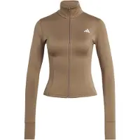 Adidas Women's Workout Essentials Zip Through Jacket Maglia a manica lunga Donna (XL, marrone/beige)