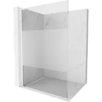 Mexen Kioto L parete doccia Walk-in 80 x 200 cm, trasparente/brina, bianco - 800-080-103-20-35