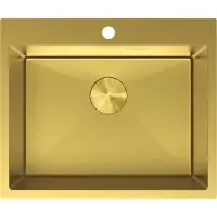 Mexen Solix lavello in acciaio inox a 1 vasca 600 x 500 mm, dorato - 6408601000-55