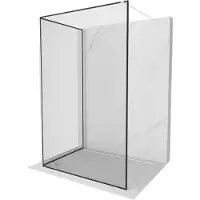 Mexen Kioto parete doccia Walk-in 110 x 90 cm, cornice nera, bianca - 800-110-212-20-70-090