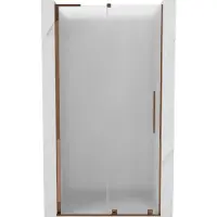Mexen Velar L porta doccia scorrevole 110 cm, ghiaccio, oro rosa - 871-110-003-31-60