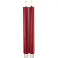 Star Trading Striscia LED, rossa, 25 cm, cera, set di 2 batterie