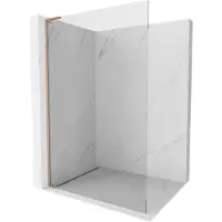 Mexen Kioto L parete doccia Walk-in 70 x 200 cm, trasparente, rame spazzolato - 800-070-103-65-00
