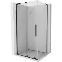 Mexen Velar L cabina doccia scorrevole 110 x 80 cm, trasparente, nero - 871-110-080-03-70