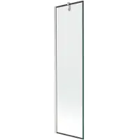 Mexen Next paravento doccia ad 1 anta 50 x 150 cm, cornice nera, nichel spazzolato - 895-050-000-00-70-97