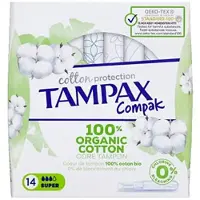 Tampax Algodón 100 Organico Tapón Super 14 U