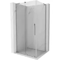 Mexen Velar L cabina doccia scorrevole 110 x 90 cm, trasparente, cromo - 871-110-090-03-01