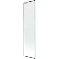 Mexen Next L paratia per vasca da bagno a 1 anta 50 x 150 cm, cornice nera, nichel spazzolato - 895-050-000-03-70-97