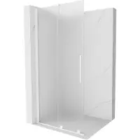 Mexen Velar parete doccia scorrevole Walk-in 85 x 200 cm, brina 8 mm, bianca - 871-085-000-33-20