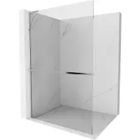Mexen Kioto+ L parete doccia con mensola Walk-in 55 x 200 cm, trasparente, cromo - 800-055-123-01-00