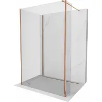 Mexen Kioto parete doccia Walk-in 135 x 80 x 30 cm, trasparente, oro rosa - 800-135-080-221-60-00-030