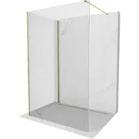Mexen Kioto parete doccia Walk-in 140 x 100 cm, trasparente, oro - 800-140-212-50-00-100