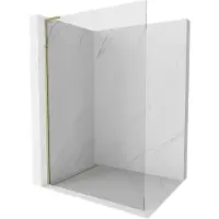 Mexen Kioto L parete doccia Walk-in 70 x 200 cm, trasparente, oro - 800-070-103-50-00