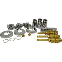 Danco Set di rivestimenti per vasca/doccia 39621, finitura cromata, compatibile con Sterling