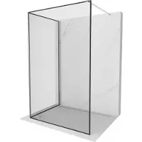 Mexen Kioto parete doccia Walk-in 120 x 70 cm, cornice nera, cromo - 800-120-212-01-70-070