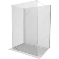 Mexen Kioto parete doccia Walk-in 125 x 120 cm, trasparente, bianca - 800-125-212-20-00-120