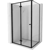Mexen Mist-F cabina doccia pieghevole sinistra 95 x 70 cm, cornice nera, nero - 8A6T-095-070-70-70-L