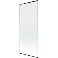 Mexen Next L paratia da doccia a un'anta 80 x 150 cm, cornice nera, nichel spazzolato - 895-080-000-03-70-97