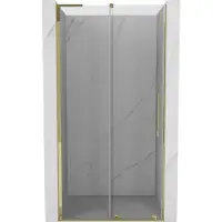 Mexen Velar L porta doccia scorrevole 90 cm, trasparente, dorato - 871-090-003-01-50