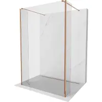 Mexen Kioto parete doccia indipendente 140 x 30 x 30 cm, trasparente, oro rosa - 800-140-030-222-60-00-030