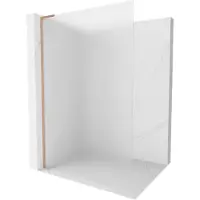 Mexen Kioto L parete doccia Walk-in 70 x 200 cm, smerigliato, rame spazzolato - 800-070-103-65-30