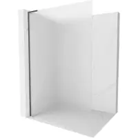 Mexen Kioto L parete doccia Walk-in 70 x 200 cm, brina, grigio canna di fucile spazzolato - 800-070-103-66-30