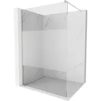 Mexen Kioto parete doccia Walk-in 130 x 200 cm, trasparente/ghiacciato 8 mm, nichel spazzolato - 800-130-101-97-35
