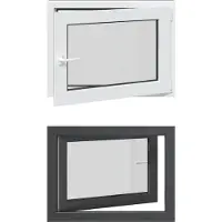 vidaXL Finestra basculante e girevole per cantina , modello RISOR, dimensioni 80 x 60 cm