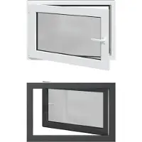 vidaXL Finestra basculante e girevole per cantina , modello RISOR, dimensioni 90 x 60 cm