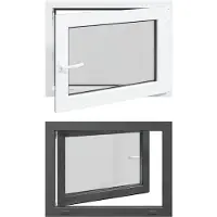 vidaXL Finestra basculante e girevole per cantina , modello RISOR, dimensioni 80 x 60 cm