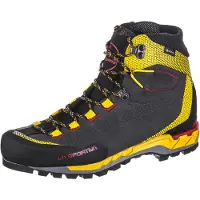 La Sportiva - Scarpe da alpinismo in GORE-TEX - Trango Tech Leather GTX Black/Yellow per Uomo - Taglia 44 - Nero