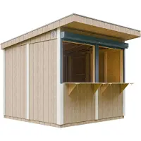 Timbela Chiosco da esterno Premium - 5,9m² - H240x248x305 cm - Struttura a pannelli LP Smartside - M950-TERRA BROWN
