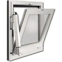 Geze RWA 100 NT con E250NT, corsa 200 mm, alluminio anodizzato argento