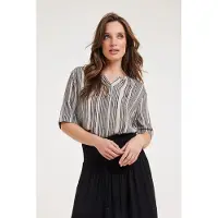 DIDI Blouse Vaya Feather Grey Wavy Print Taglia: 42 | Magliette intime Outlet | Donna | Grigio